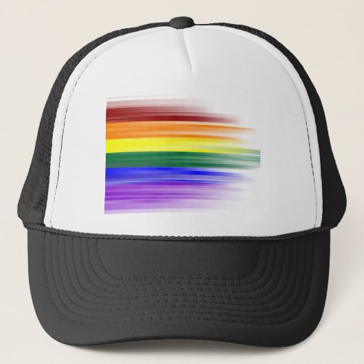 Regenbogen-Flaggen-Fernlastfahrer-Hüte Truckerkappe (Vorderseite)