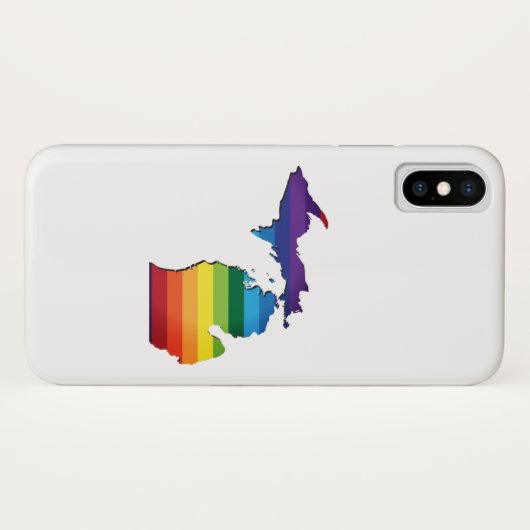 Regenbogen-Flaggen-Gay Pride Michigans LGBT Case-Mate iPhone Hülle (Rückseite (Horizontal))