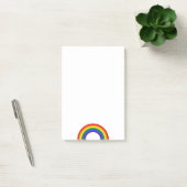 REGENBOGEN-FLAGGEN-KNOPF + dein Zeichen oder Monog Post-it Klebezettel (Büro)