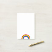 REGENBOGEN-FLAGGEN-KNOPF + dein Zeichen oder Monog Post-it Klebezettel (Auf Schreibtisch)