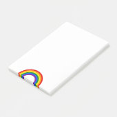 REGENBOGEN-FLAGGEN-KNOPF + dein Zeichen oder Monog Post-it Klebezettel (angewinkelt)