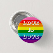 Regenbogen-Flaggen-Liebe ist Streifen des Button (Vorne & Hinten)