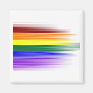 Regenbogen-Flaggen-Magnet (Quadrat) Magnet