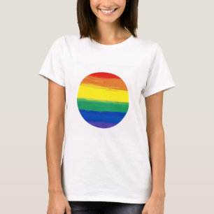 REGENBOGEN-FLAGGEN-QUADRAT-ÖLFARBE T-Shirt
