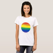 REGENBOGEN-FLAGGEN-QUADRAT-ÖLFARBE T-Shirt (Vorne ganz)