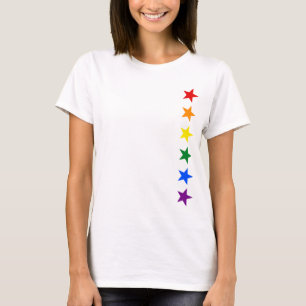REGENBOGEN-FLAGGEN-STERNE + Ihre Ideen T-Shirt