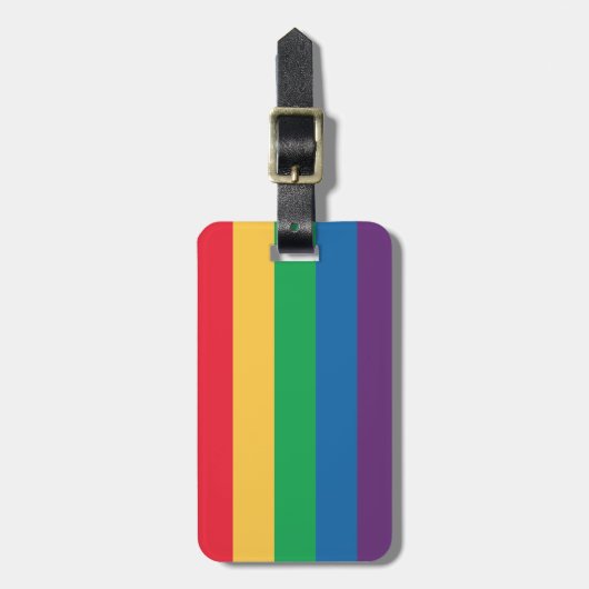 Regenbogen-Flaggen-Stolz-Gepäckanhänger Gepäckanhänger (Vorderseite vertikal)