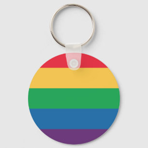 Regenbogen-Flaggen-Stolz-Knopf-Schlüsselanhänger Schlüsselanhänger