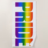Regenbogen-Flaggen-Typografie LGBTQ des Gay Strandtuch (Vorderseite)