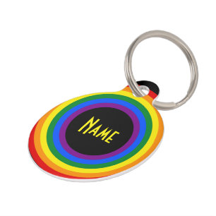 REGENBOGEN-FLAGGENTASTE + dein Zeichen oder Text Tiermarke