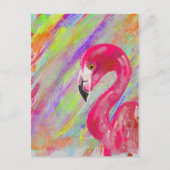Regenbogen-Flamingo-Druck Postkarte (Vorderseite)