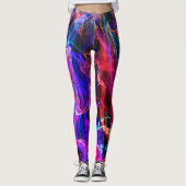 Regenbogen-Flammen-Leggings Leggings (Vorderseite)