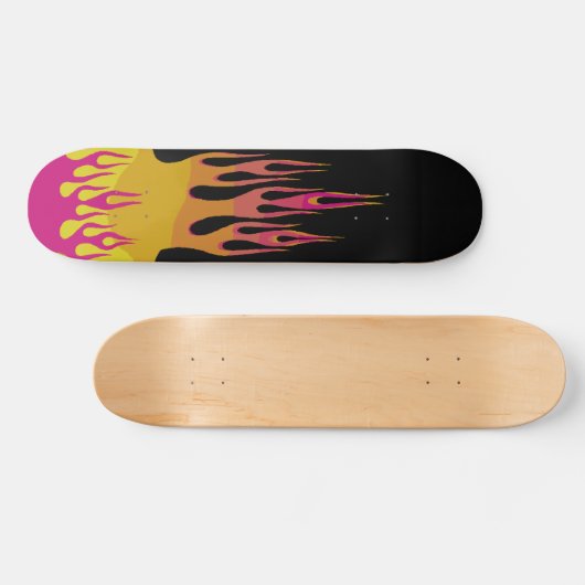 Regenbogen-Flammen-Skateboard Skateboard (Horizontal)