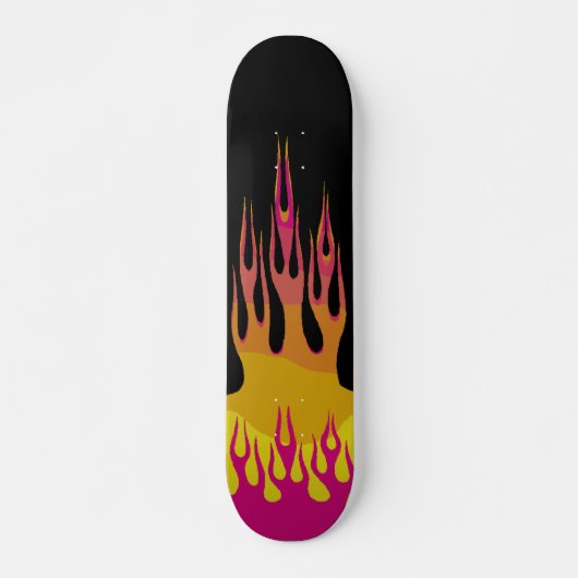 Regenbogen-Flammen-Skateboard Skateboard (Vorne)