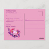 Regenbögen, flauschige Wolken & Schmetterlingsflie Postkarte (Rückseite)