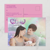 Regenbögen, flauschige Wolken & Schmetterlingsflie Postkarte (Vorne/Hinten)