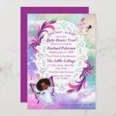 Regenbögen, flauschige Wolken, Schmetterlingswaage Dankeskarte (Vorne/Hinten)