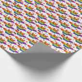 🌈🦇 Regenbogen-Fledermaus-Starsturm-Crew-Socken Geschenkpapier (Ecke)