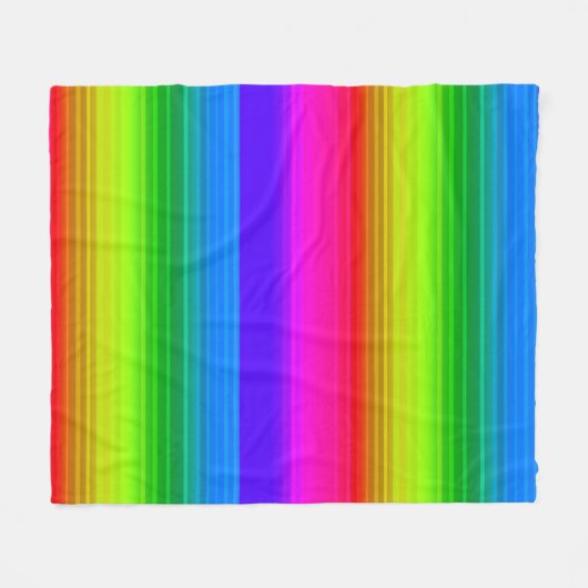 Regenbogen Fleecedecke (Vorderseite (Horizontal))
