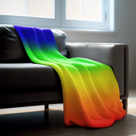 Regenbogen Fleecedecke
