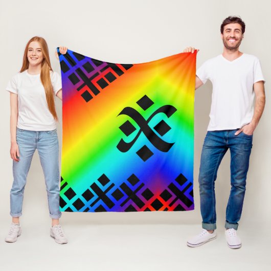 Regenbogen Fleecedecke (Beispiel)