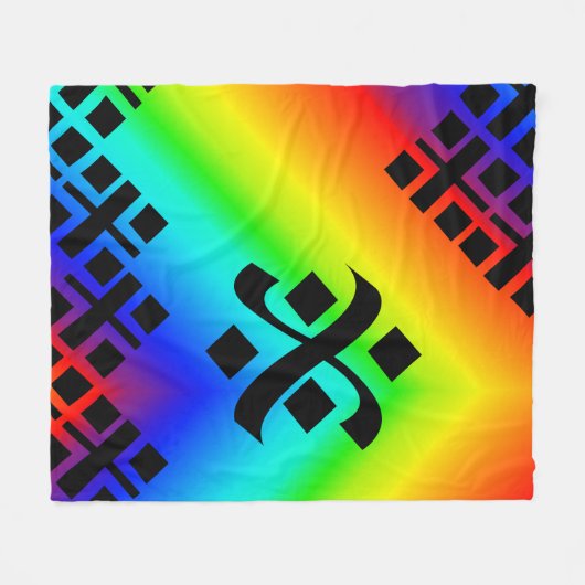 Regenbogen Fleecedecke (Vorderseite (Horizontal))