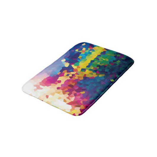 Regenbogen-Fliese Badematte (Schrägansicht)