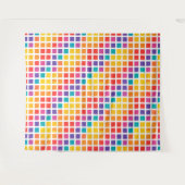 Regenbogen-Fliesen Linien Figur Wandteppich (Vorderseite (Horizontal))