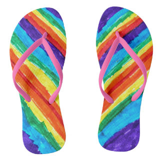 Regenbogen-Flip-Flops Badesandalen