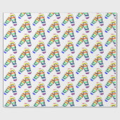Regenbogen-Flipp-Flops-Design Geschenkpapier (Flach)