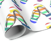 Regenbogen-Flipp-Flops-Design Geschenkpapier (Rolleneckpunkt)