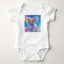 Regenbogen Flügel hüpfendes Einhorn