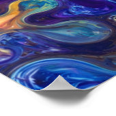 Regenbogen-Fluid-Art-Plakat Poster (Ecke)