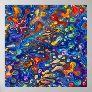 Regenbogen-Fluid-Art-Plakat Poster