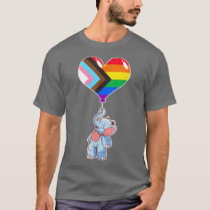 Regenbogen-Fortschritt-Elefant sexuelle Identität T-Shirt