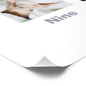 Regenbogen-Foto-Collage zum ersten Geburtstag Poster (Ecke)