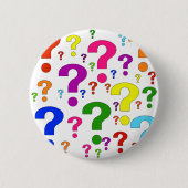 Regenbogen-Fragezeichen Button (Vorderseite)