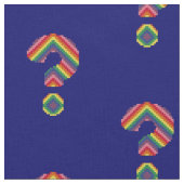 Regenbogen-Fragezeichen Stoff (Nahaufnahme)