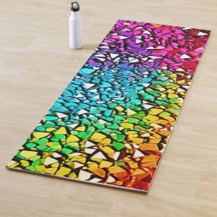 Regenbogen-Fragment-Mosaik Yogamatte
