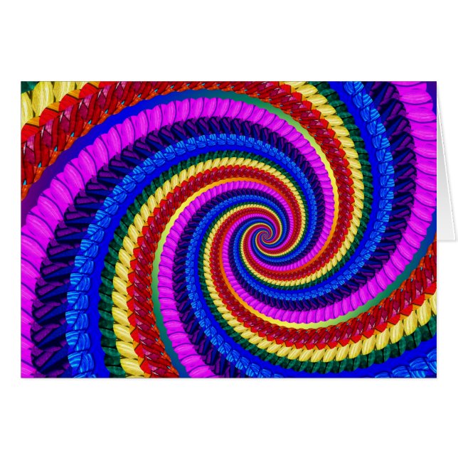 Regenbogen-Fraktal-Kunst-Strudel-Muster (Vorderseite (Horizontal))