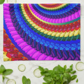 Regenbogen-Fraktal-Kunst-Strudel-Muster Handtuch (Gefaltet)