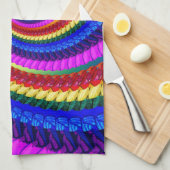 Regenbogen-Fraktal-Kunst-Strudel-Muster Handtuch (Viertel Falte)