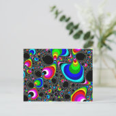 Regenbogen - Fraktal Postkarte (Stehend Vorderseite)
