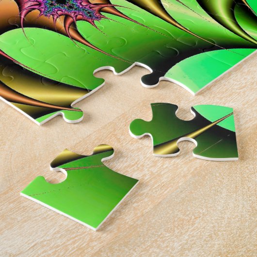 Regenbogen-Fraktal-Puzzlespiel Puzzle (Seite)