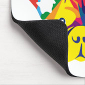 Regenbogen Französische Bulldogge Mousepad (Ecke)