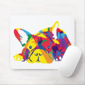 Regenbogen Französische Bulldogge Mousepad (Mit Mouse)