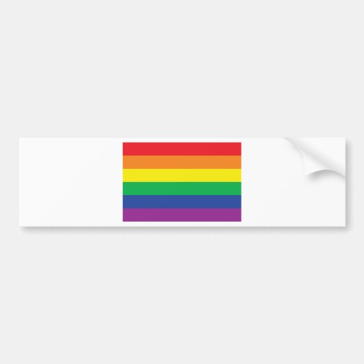 Regenbogen-Freiheits-Gay Pride-Flaggen-Symbol Autoaufkleber (Vorne)