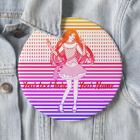 Regenbogen Freundin Button (Beispiel)