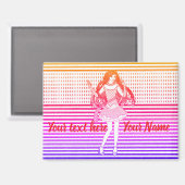 Regenbogen-Freundin Magnet (Vorderseite/Rückseite)