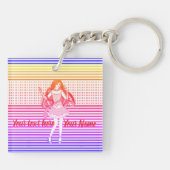 Regenbogen Freundin Schlüsselanhänger (Rückseite)